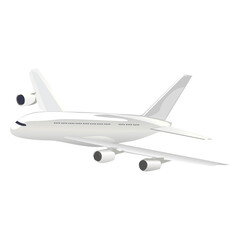 Obraz premium Flying airplane cartoon