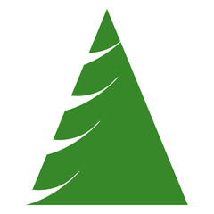 Fototapeta premium Green pine tree icon