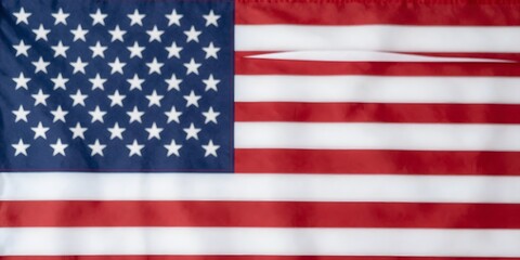 Fototapeta premium American flag shows its patriotic symbolism with red, white and blue details