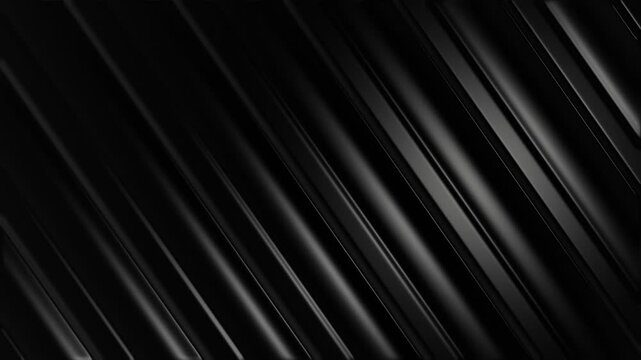 Stylish black abstract background - metallic or carbon surface effect with dark diagonal lines pattern. This sleek minimalist background animation is HD and looping.