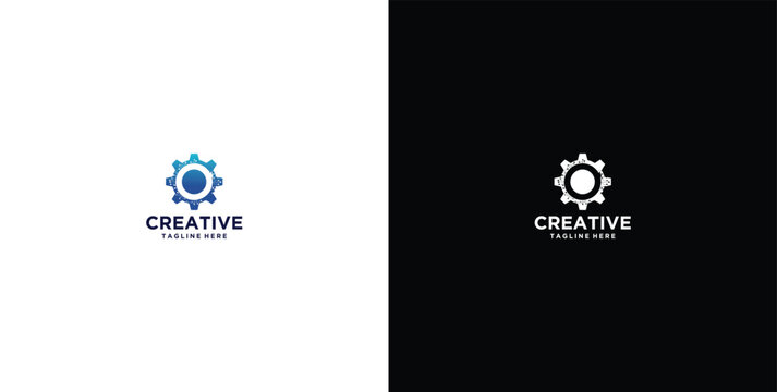 Modern technology solution logo design