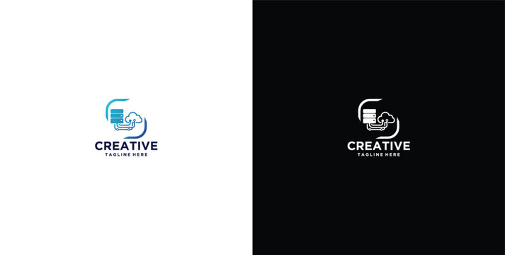 Modern technology solution logo design