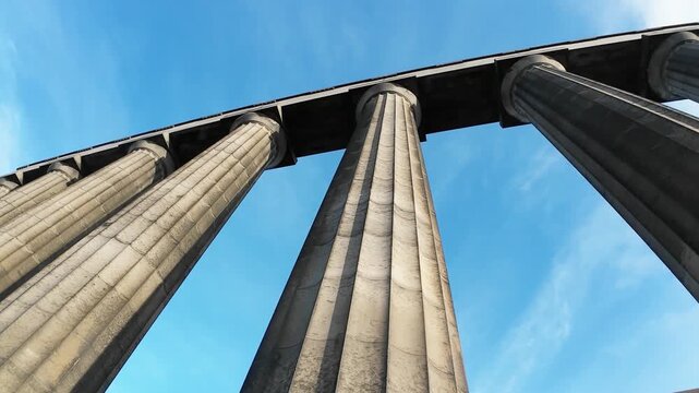 Vertical columns ancient architectural construction