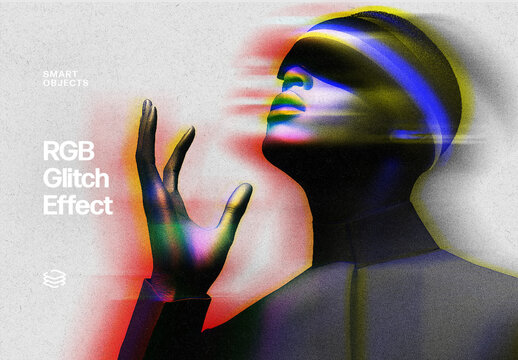 RGB Motion Photo Effect Mockup