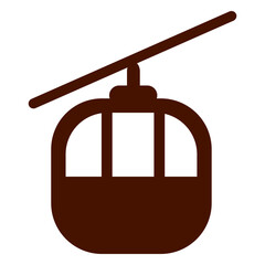 Fototapeta premium Traffic cable car transport icon