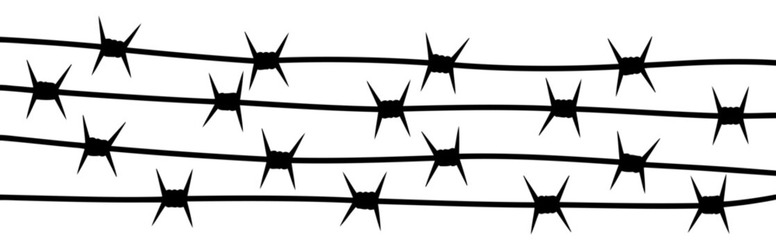 barbed wire seamless pattern vector fence design