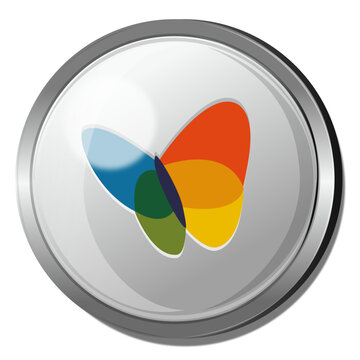 Msn round metal button