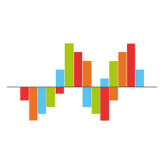 Fototapeta premium Two parts bars chart 3