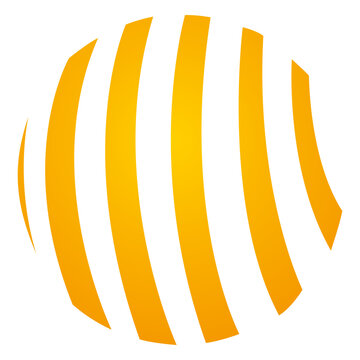 Orange spiral orbit icon