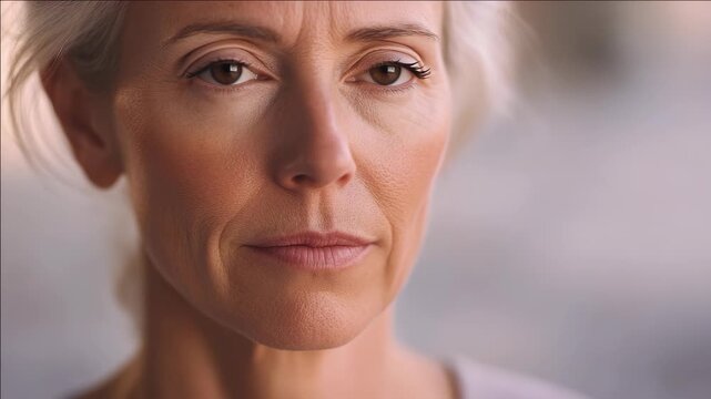 Closing her eyes, a woman finds solace in tranquility.