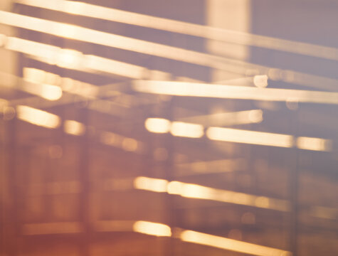 Dramatic sunrise abstract handrails bokeh background