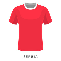 Naklejka premium Serbia soccer shirt cartoon