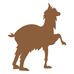 Fototapeta premium Llama animal silhouette