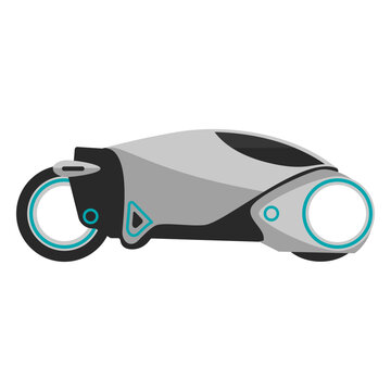 Futuristic motorcycle icon