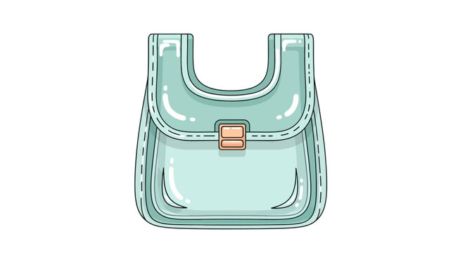 Teal colored leather shoulder bag.