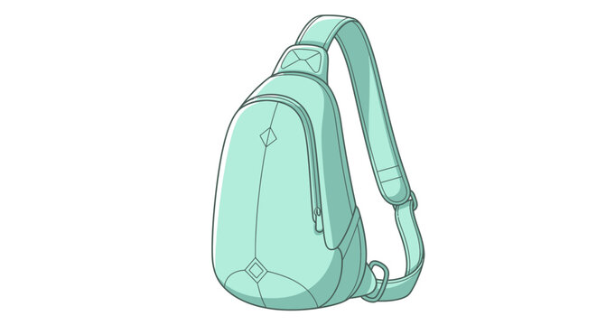 Teal colored small backpack.