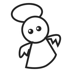 Fototapeta premium Cute angel icon