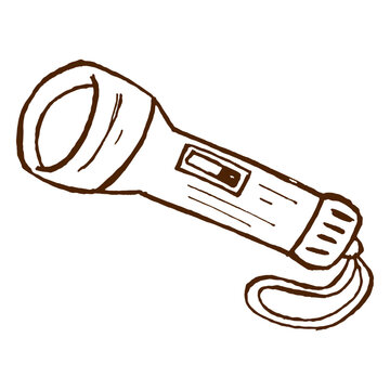 Hand drawn flashlight icon