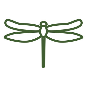 Simple dragonfly icon