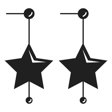 Star dangle earring icon