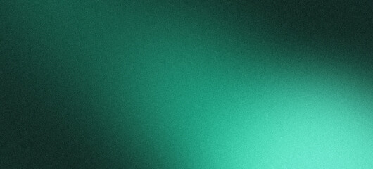 Fototapeta premium Vibrant green black grainy background with color gradient, abstract grainy noise background, gradient texture, dark banner header backdrop