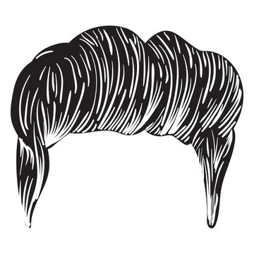 Quiff men hair icon