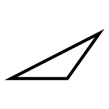 Isosceles triangle obtuse angled silhouette