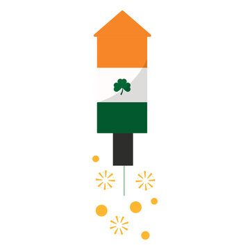 Skyrocket petard firecracker flat