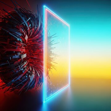 Protective barrier blocks aggression, symbolizing defense, safety, and intervention against dangerous conflict and hostile situations, reliable, risk, protection