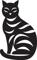 Icon of black silhouette vector cat best for logos  © Pure Vector