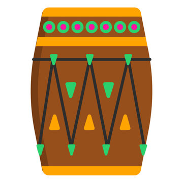 Drum pattern circle flat