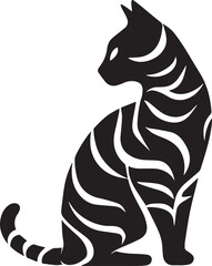 Icon of black silhouette vector cat best for logos  © Pure Vector