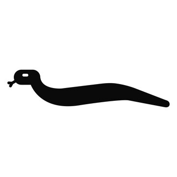 F v snake forked tongue detailed silhouette