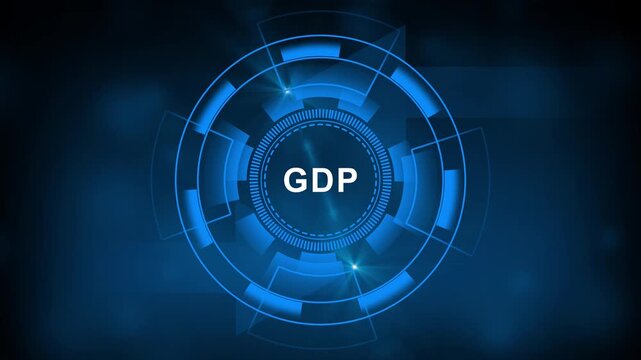 concept of rising GDP as a result of innovation, productivity, and strong national policy.GDP business concept, GDP Gross Domestic Product Gross Domestic Product GDP improvement concept.4k video