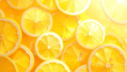 Obraz premium Bright Lemon Slice Glow