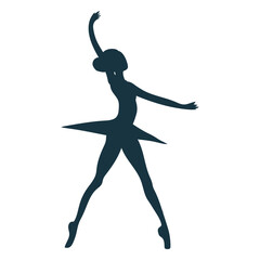Ballet dancer skirt posture ballerina silhouette © Vexels