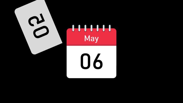 4k may month timeline animation with dynamic calendar transitions and day by day flow. may calendar flip animation with realistic page turning and smooth daily timeline progression. 
