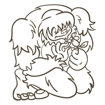 Bigfoot stroke illustration