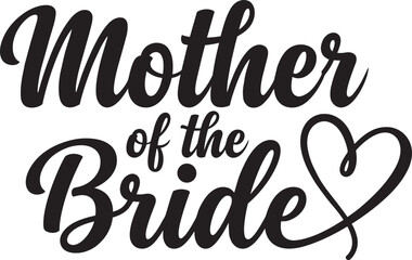 Naklejka premium Mother bride wedding marriage family graphic typography vector illustration print design modern style art silhouette