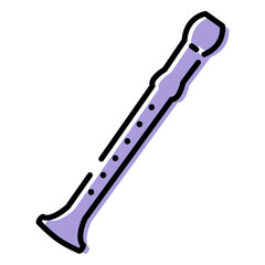 Music flute instrument icon © Vexels