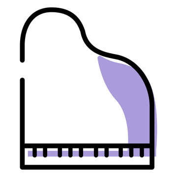 Music piano instrument icon