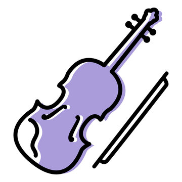 Music violin instrument icon