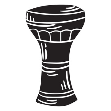 Darbuka drum membranophone black