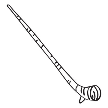 Horn alpine horn traditional stroke
