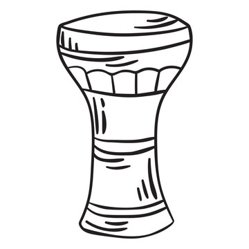Membranophone musical instrument goblet stroke