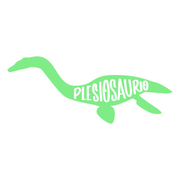 Plesiosaurio silhouette side