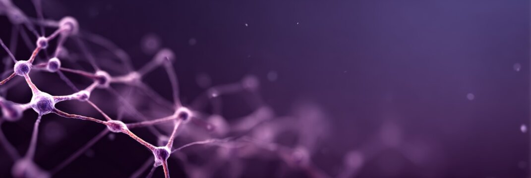Neurons connecting and communicating within a complex network, representing brain activity, neurological processes, and scientific advancements in biology and artificial intelligence