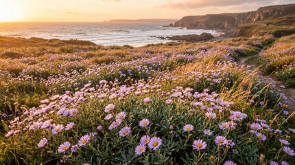 Obraz premium Sea asters field