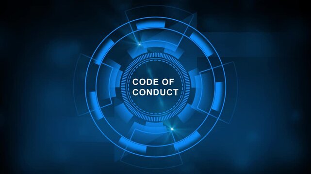 Code of conduct business concept. Business ethics concept. Norms, rules, and responsibilities or proper practices of an individual party or an organization. Business integrity, good governance policy.