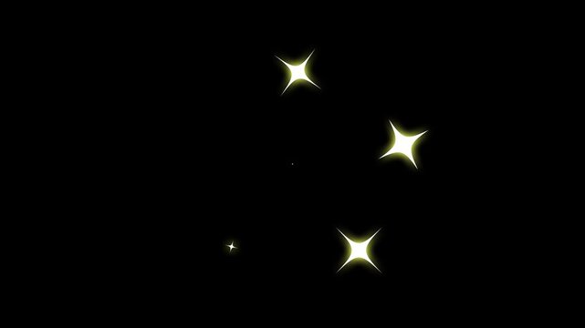 Dreamy twinkle star animation with glittering light effects and smooth motion black video backgrounds,High quality and loop-ready for professional editing, High quality 4K resolution.